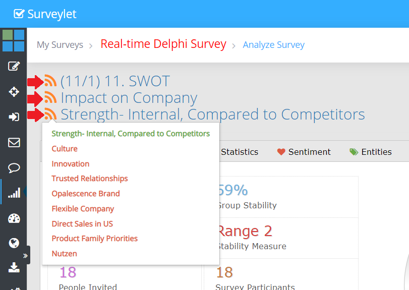 Analyze Survey — configuration example