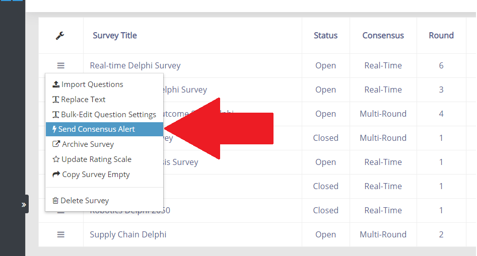 Consensus Change Alert — configuration example