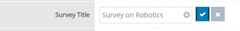Create New Survey — configuration example