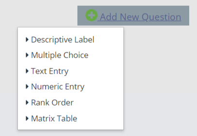 Creating Questions — configuration example