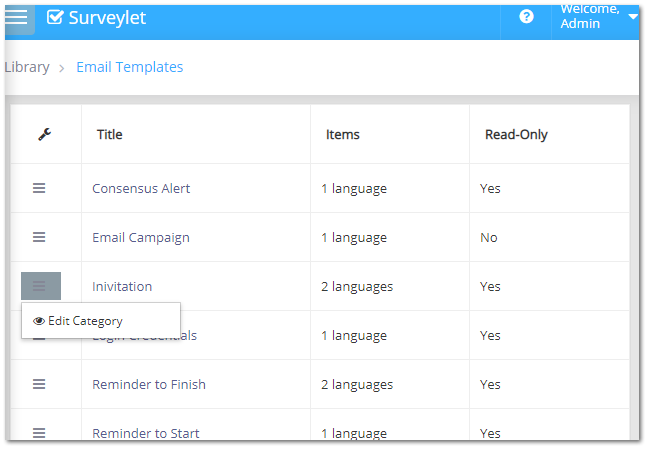 Edit Email Template