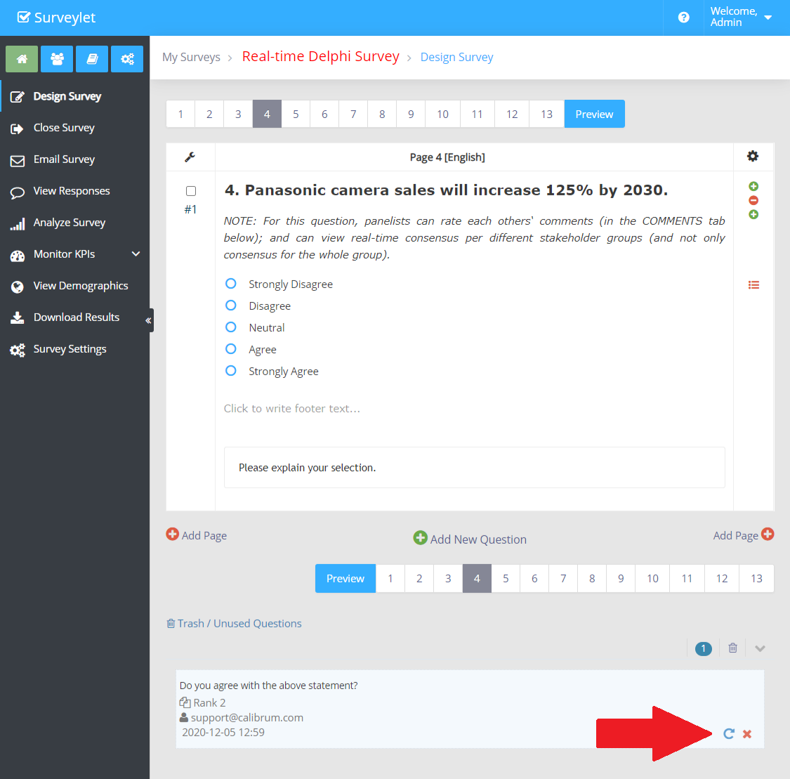The multiple-question editing view supports reorganizing selected content.