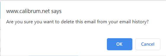 Email History — configuration example