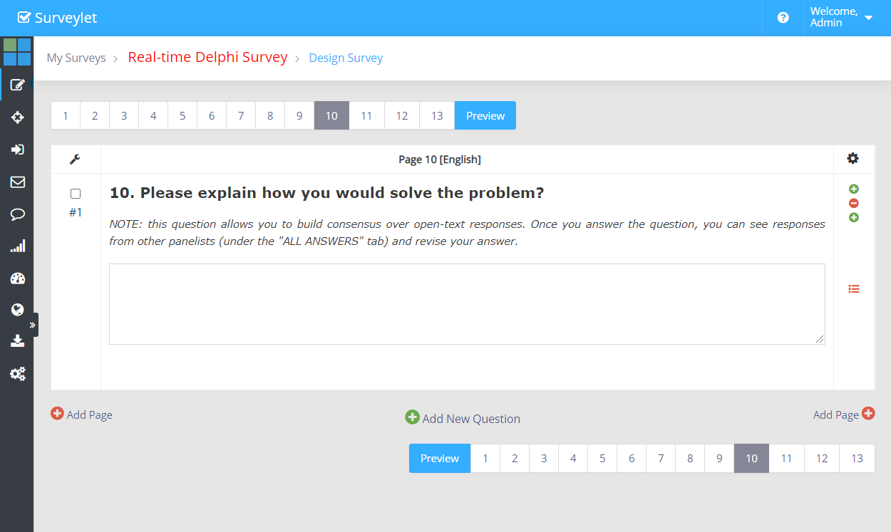 Essay/Textarea — configuration example