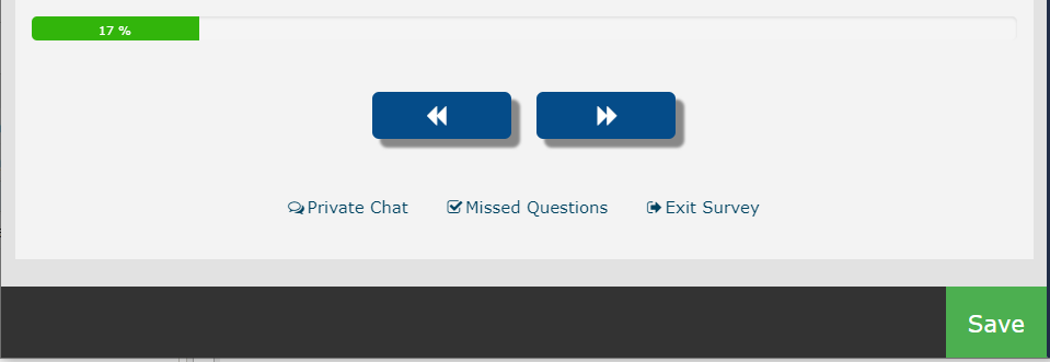 Example sticky footer configured to show the Save button.