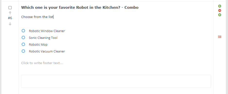 Multiple Choice Combo — configuration example