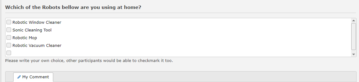 Multiple Choice Listbox — configuration example