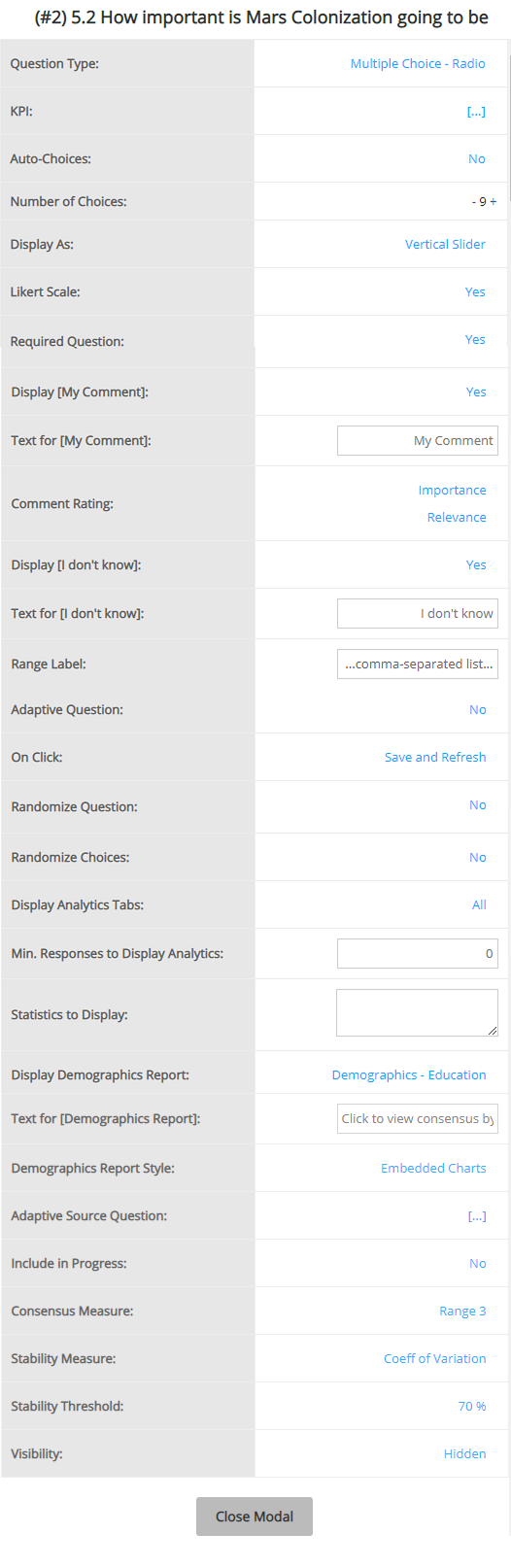 Multiple Choice Radio — configuration example