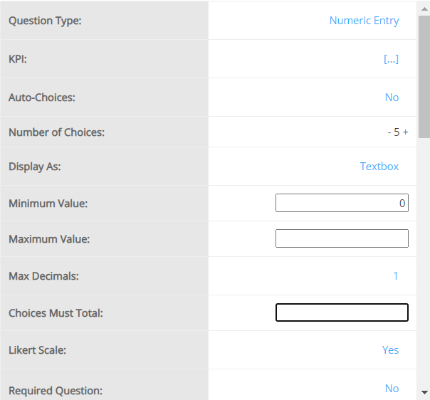 Numeric Entry - Text Input — configuration example