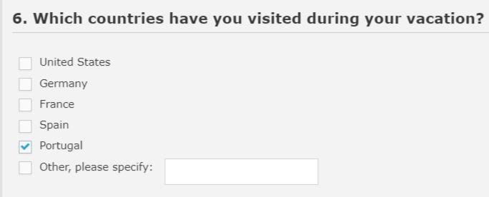 Question Settings — configuration example